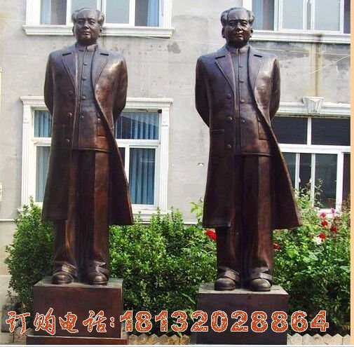 毛主席站像铜雕 校园伟人铜雕