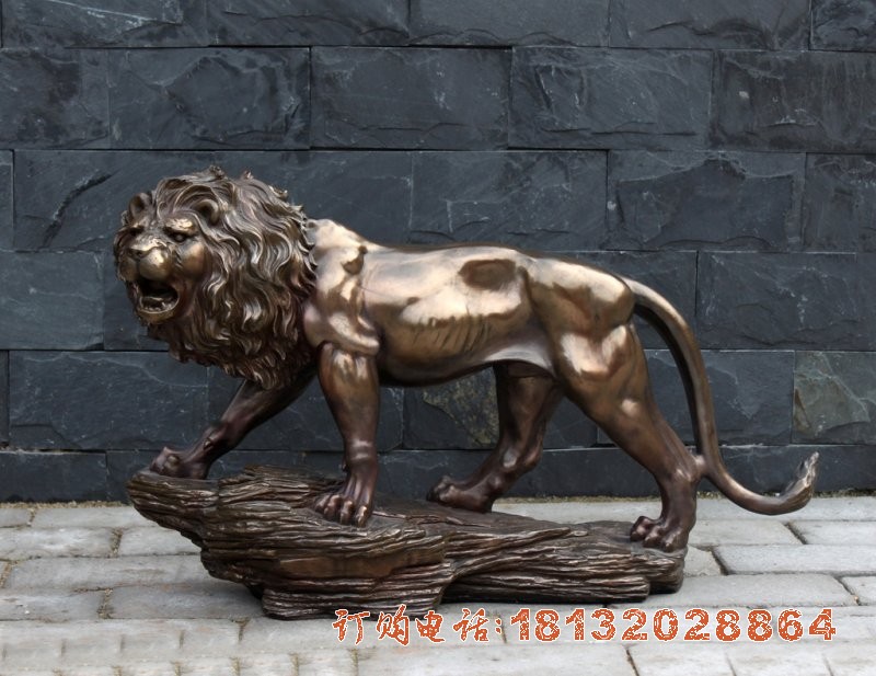 公园动物狮子铜雕