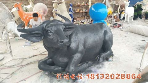 贵州玻璃钢仿铜牛雕塑案例